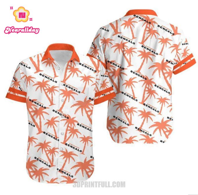 Cincinnati Bengals Coconut Tree NFL Gift For Fan Hawaii Shirt