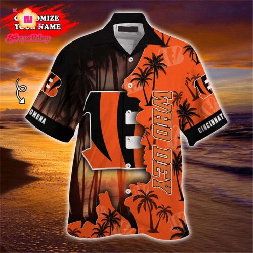 Cincinnati Bengals Hawaiian Shirt Customize Your Name