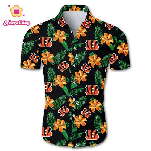 Cincinnati Bengals Hawaiian Shirt Floral Button Up