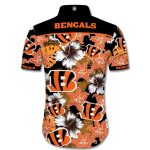 Cincinnati Bengals Hawaiian Shirt Tropical Flower Short Sleeve
