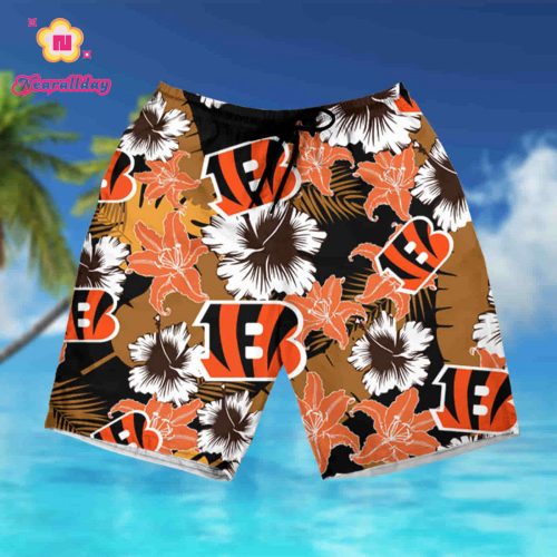 Cincinnati Bengals Hawaiian Shirt Tropical Flower summer shirt