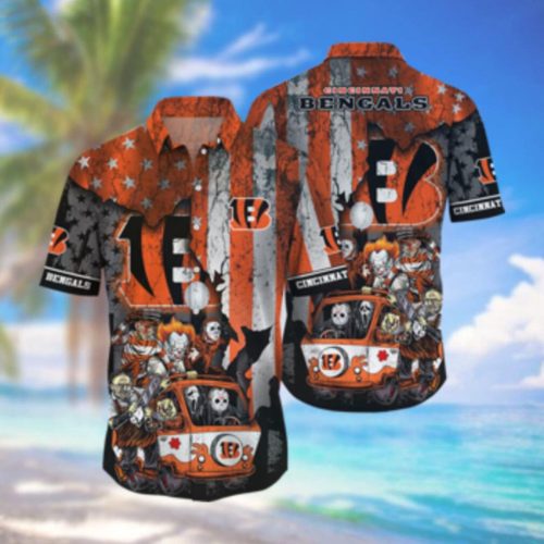Cincinnati Bengals Hawaiian Shirts Style Hot Trending Hawaiian Shirt Set for Men Women Kids