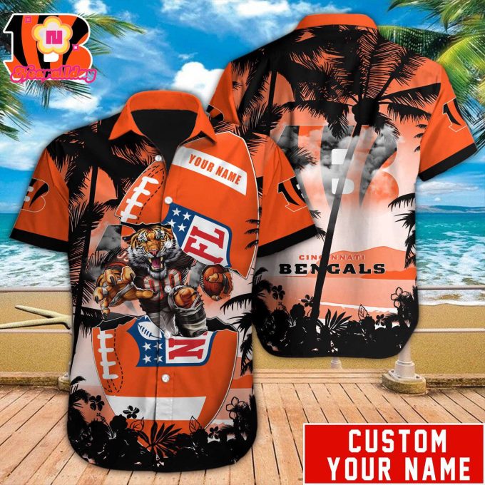 Cincinnati Bengals NFL Printed Hawaiian Shirt Custom Gift