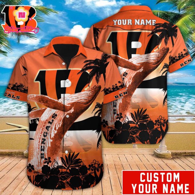 Cincinnati Bengals NFL Printed Hawaiian Shirt Custom  Gift