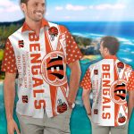 Cincinnati Bengals Short Sleeve Button Up Tropical Aloha Hawaiian Shirt Set for Men Women Kids Gift