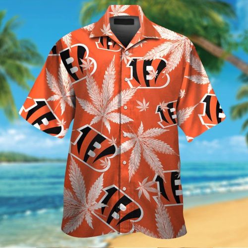 Cincinnati Bengals Short Sleeve Button Up Tropical Aloha Hawaiian Shirt Set for Men Women Kids Gift