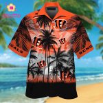 Cincinnati Bengals Short Sleeve Button Up Tropical Aloha Hawaiian Shirt Set for Men Women Kids Gift
