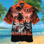 Cincinnati Bengals Short Sleeve Button Up Tropical Aloha Hawaiian Shirt Set for Men Women Kids Gift