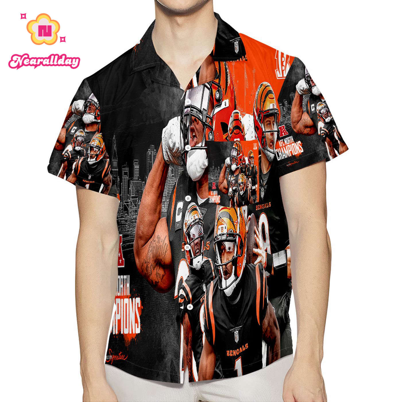 Cincinnati Bengals Team v12 3D All Over Print Summer Beach Hawaiian Shirt With Pocket Cincinnati Bengals Team v12 3D All Over Print Summer Beach Hawaiian Shirt With Pocket