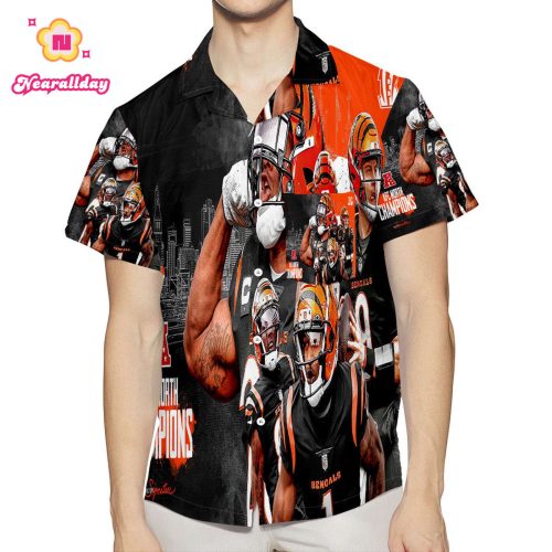 Cincinnati Bengals Team v12 3D All Over Print Summer Beach Hawaiian Shirt With Pocket