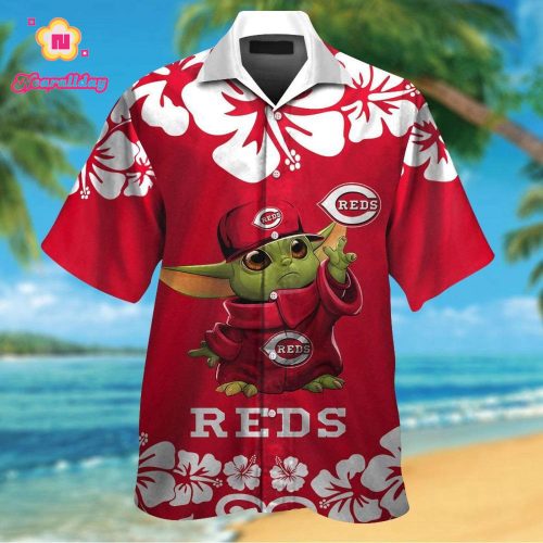 Cincinnati Reds Baby Yoda Hawaiian Shirt Set – Men Women Kids