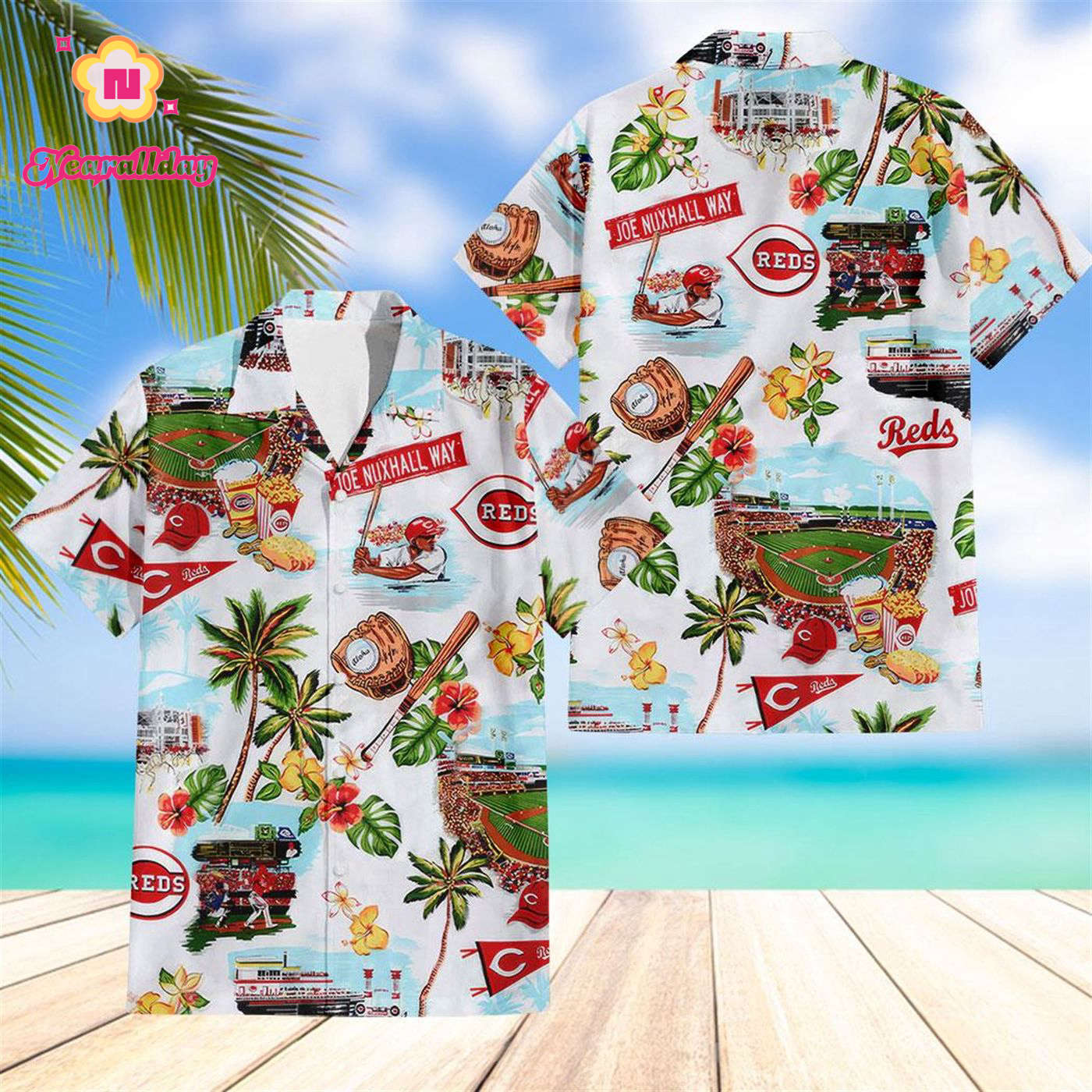 Cincinnati Reds Hawaiian Shirt: Scenic Design for Baseball Fans Cincinnati Reds Hawaiian Shirt: Scenic Design for Baseball Fans