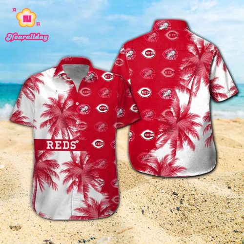 Cincinnati Reds Tropical Aloha Hawaiian Shirt Set for Men Women Kids – MTE011
