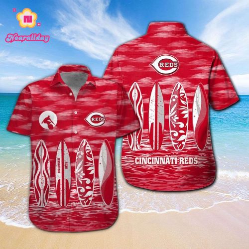 Cincinnati Reds Tropical Aloha Hawaiian Shirt Set for Men Women Kids – MTE02