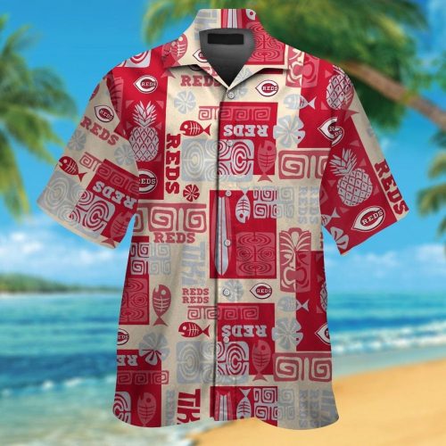 Cincinnati Reds Tropical Aloha Hawaiian Shirt Set for Men Women Kids – MTE06