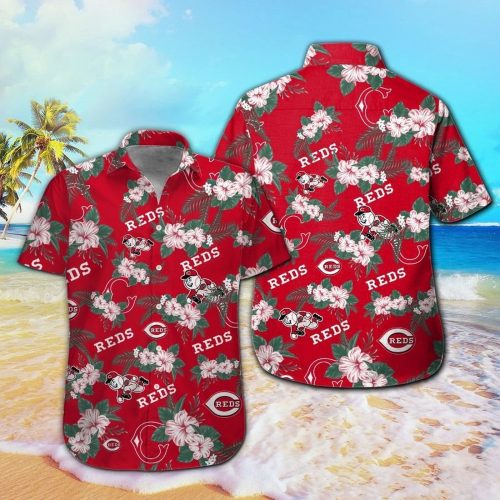 Cincinnati Reds Tropical Aloha Hawaiian Shirt Set – Men Women Kids – MTE08
