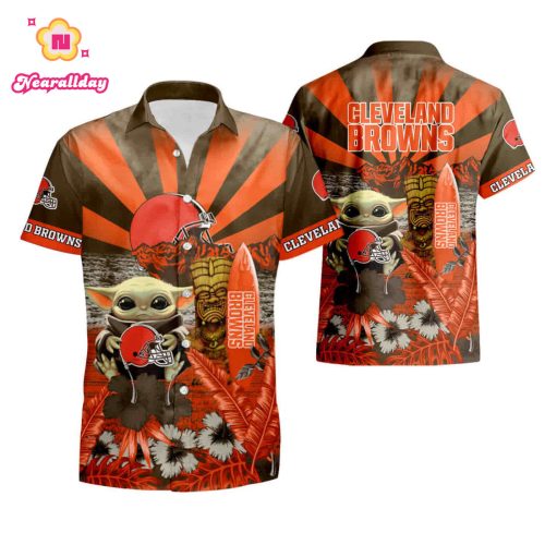 Cleveland Browns Baby Yoda Hawaiian Shirt summer shirt