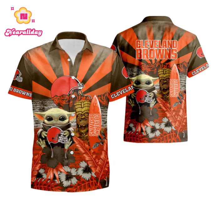 Cleveland Browns Baby Yoda Hawaiian Shirt summer shirt