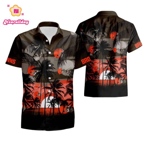 Cleveland Browns Coconut Island Sunset Hawaiian Shirt summer shirt