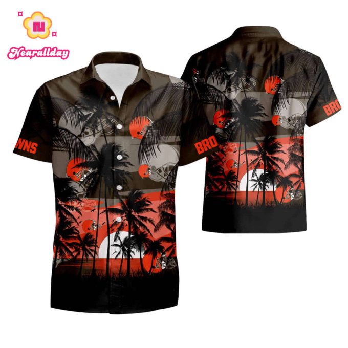 Cleveland Browns Coconut Island Sunset Hawaiian Shirt summer shirt