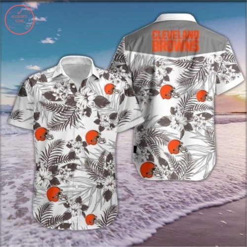 Cleveland Browns Floral Hawaiian Shirt Set for Men Women Kids