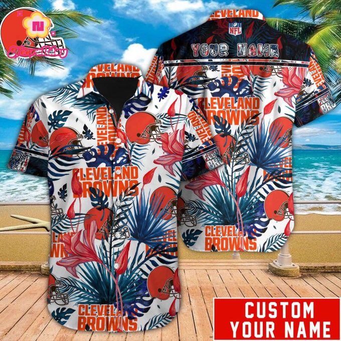 Cleveland Browns NFL Printed Hawaiian Shirt Custom Gift