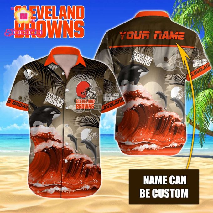 Cleveland Browns NFL Printed Hawaiian Shirt Custom Gift
