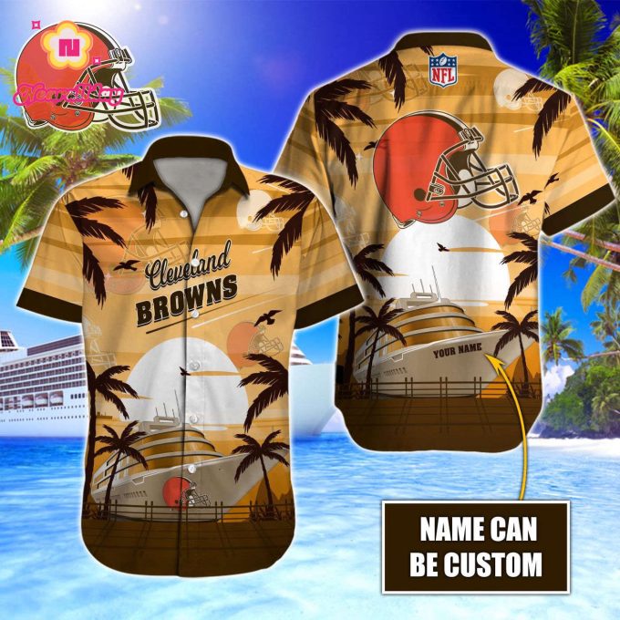 Cleveland Browns NFL Printed Hawaiian Shirt Custom Gift