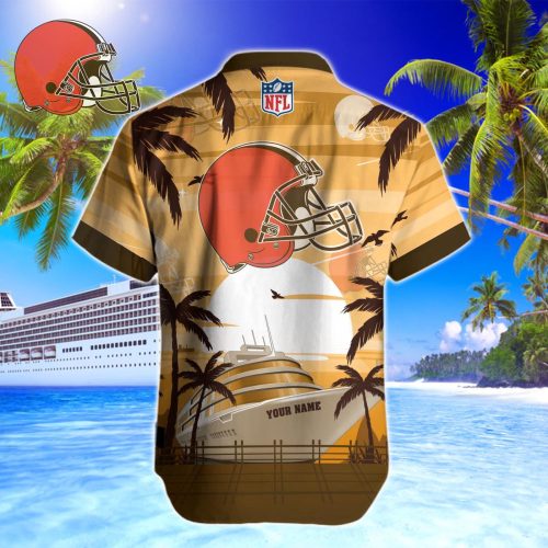 Cleveland Browns NFL Printed Hawaiian Shirt Custom Gift