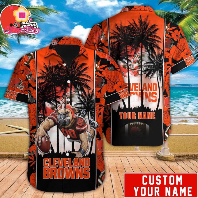 Cleveland Browns NFL Printed Hawaiian Shirt Custom Gift