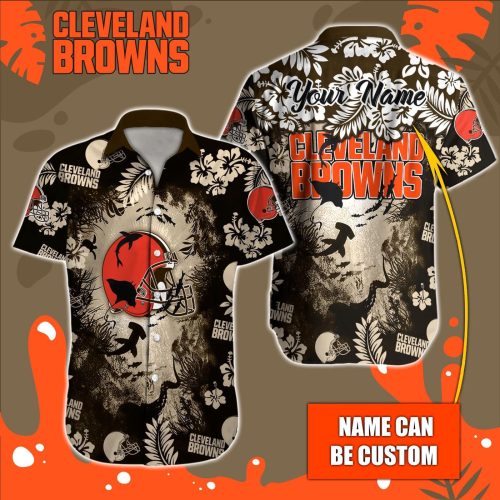 Cleveland Browns NFL Printed Hawaiian Shirt Custom Gift
