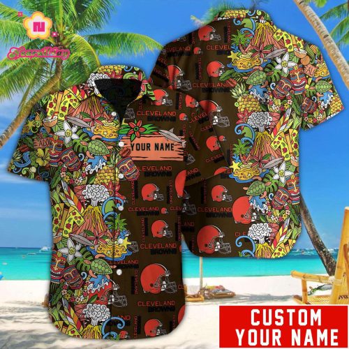 Cleveland Browns NFL Printed Hawaiian Shirt Custom Gift