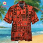 Cleveland Browns Short Sleeve Button Up Tropical Aloha Hawaiian Shirt Set for Men Women Kids Gift