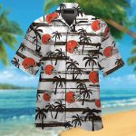 Cleveland Browns Short Sleeve Button Up Tropical Aloha Hawaiian Shirt Set for Men Women Kids Gift