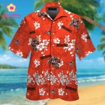 Cleveland Browns Short Sleeve Button Up Tropical Aloha Hawaiian Shirt Set for Men Women Kids Gift