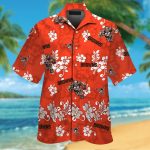 Cleveland Browns Short Sleeve Button Up Tropical Aloha Hawaiian Shirt Set for Men Women Kids Gift
