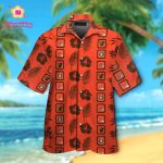 Cleveland Browns Short Sleeve Button Up Tropical Aloha Hawaiian Shirt Set for Men Women Kids Gift