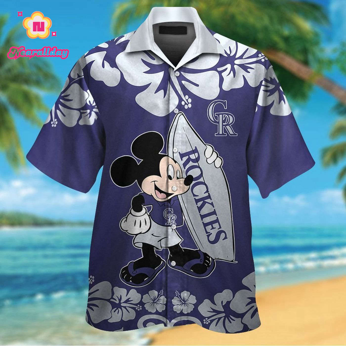 Colorado Rockies Mickey Mouse Hawaiian Shirt Set for Men Women Kids Colorado Rockies Mickey Mouse Hawaiian Shirt Set for Men Women Kids