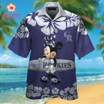 Colorado Rockies Minnie Mouse Hawaiian Shirt Set for Men Women Kids Colorado Rockies Minnie Mouse Hawaiian Shirt Set for Men Women Kids