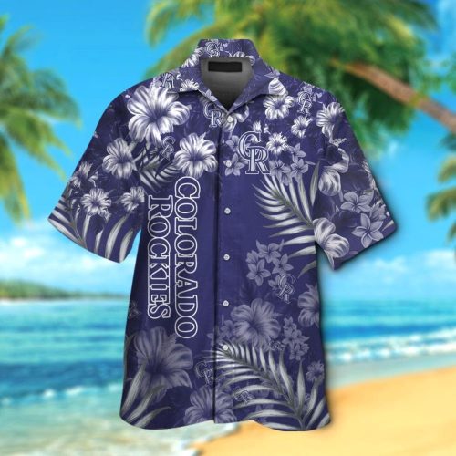 Colorado Rockies Hawaiian Shirt Set for Men Women Kids – Tropical Aloha Design MTE01