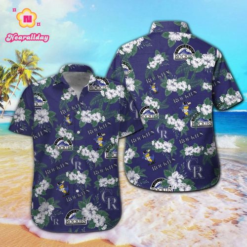 Colorado Rockies Hawaiian Shirt Set for Men Women Kids MTE010