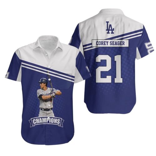 Corey Seager 5 Los Angeles Dodgers Hawaiian Shirt – Official MLB Merchandise