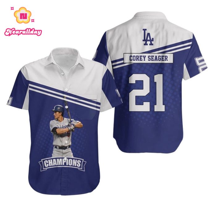 Corey Seager 5 Los Angeles Dodgers Hawaiian Shirt – Official MLB Merchandise