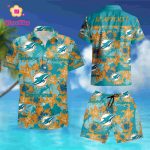 Custom Name Miami Dolphins Football Teams Button Up Hawaiian Shirt summer shirt