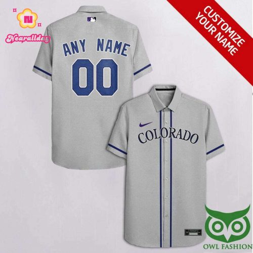 Custom Colorado Rockies Gray Blue Hawaiian Shirt – Perfect for Jeans