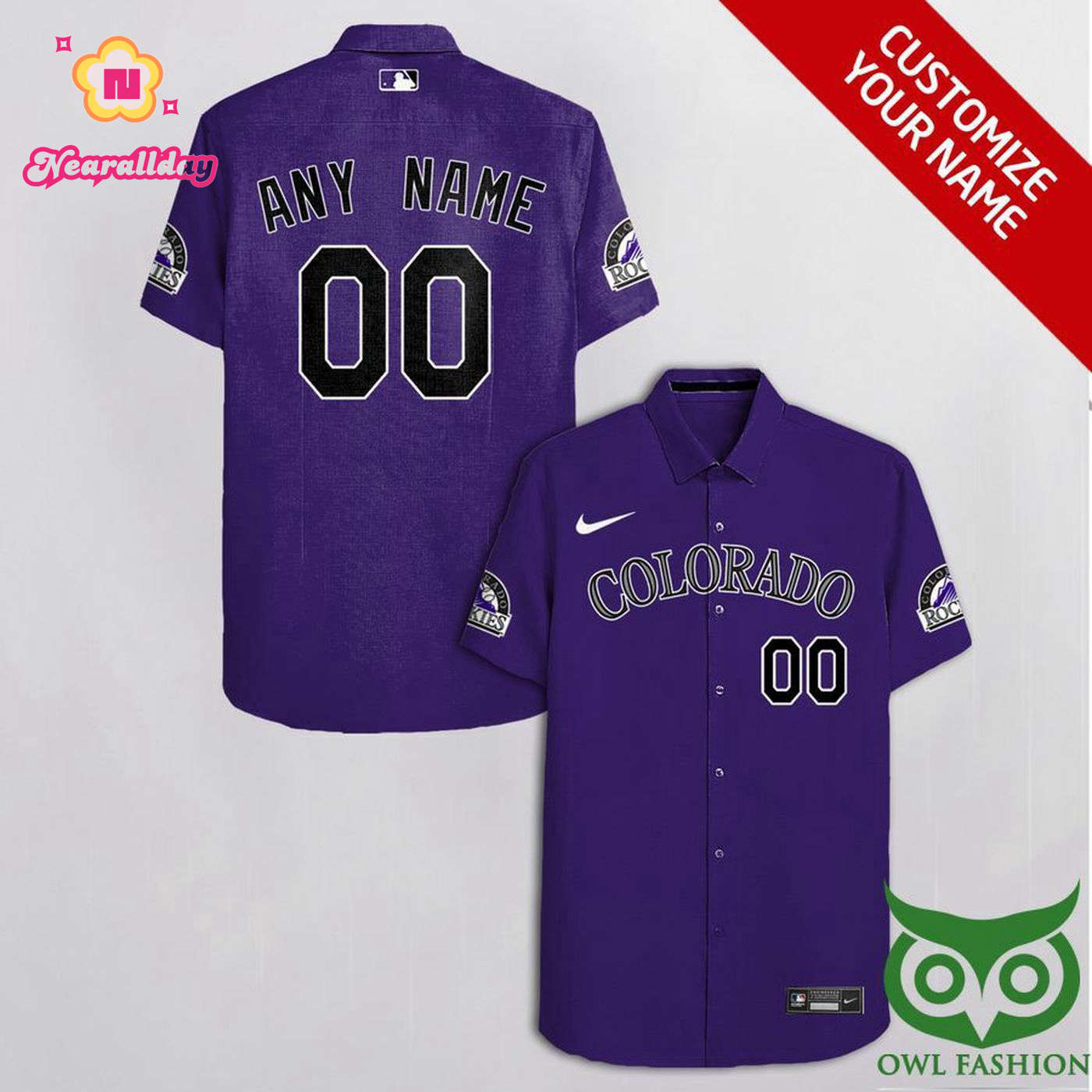 Custom Colorado Rockies Purple & White Hawaiian Shirt – Personalize Your Style! Custom Colorado Rockies Purple & White Hawaiian Shirt – Personalize Your Style!