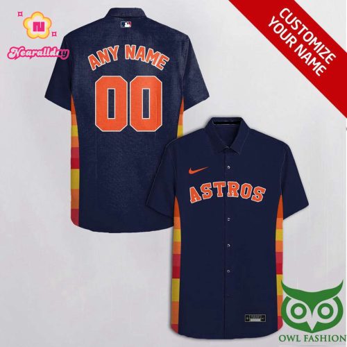 Custom Houston Astros Sapphire Blue & Orange Hawaiian Shirt – Official Fan Gear