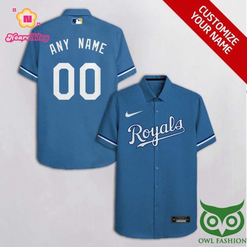 Personalized Kansas City Royals Blue & White Hawaiian Shirt – Custom Design
