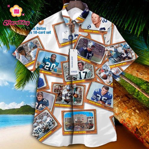 Dallas Cowboys 1966 Retrocards Set Vintage Aloha Hawaiian Shirt