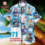 Dallas Cowboys 1971 Retrocards Set Vintage Aloha Hawaiian Shirt